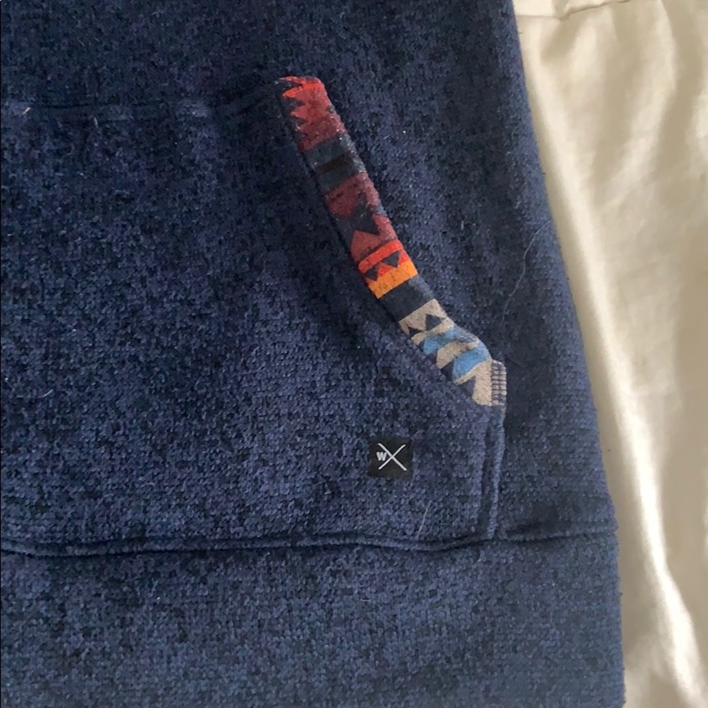 Navy blue Aztec print hoodie - Picture 2 of 4